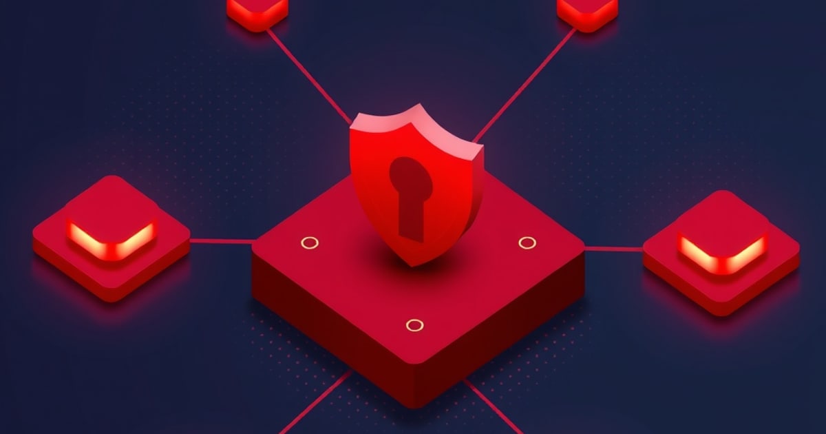 Isometric vector illustration showing technical components and security alerts for LLM prompt injection vulnerabilities